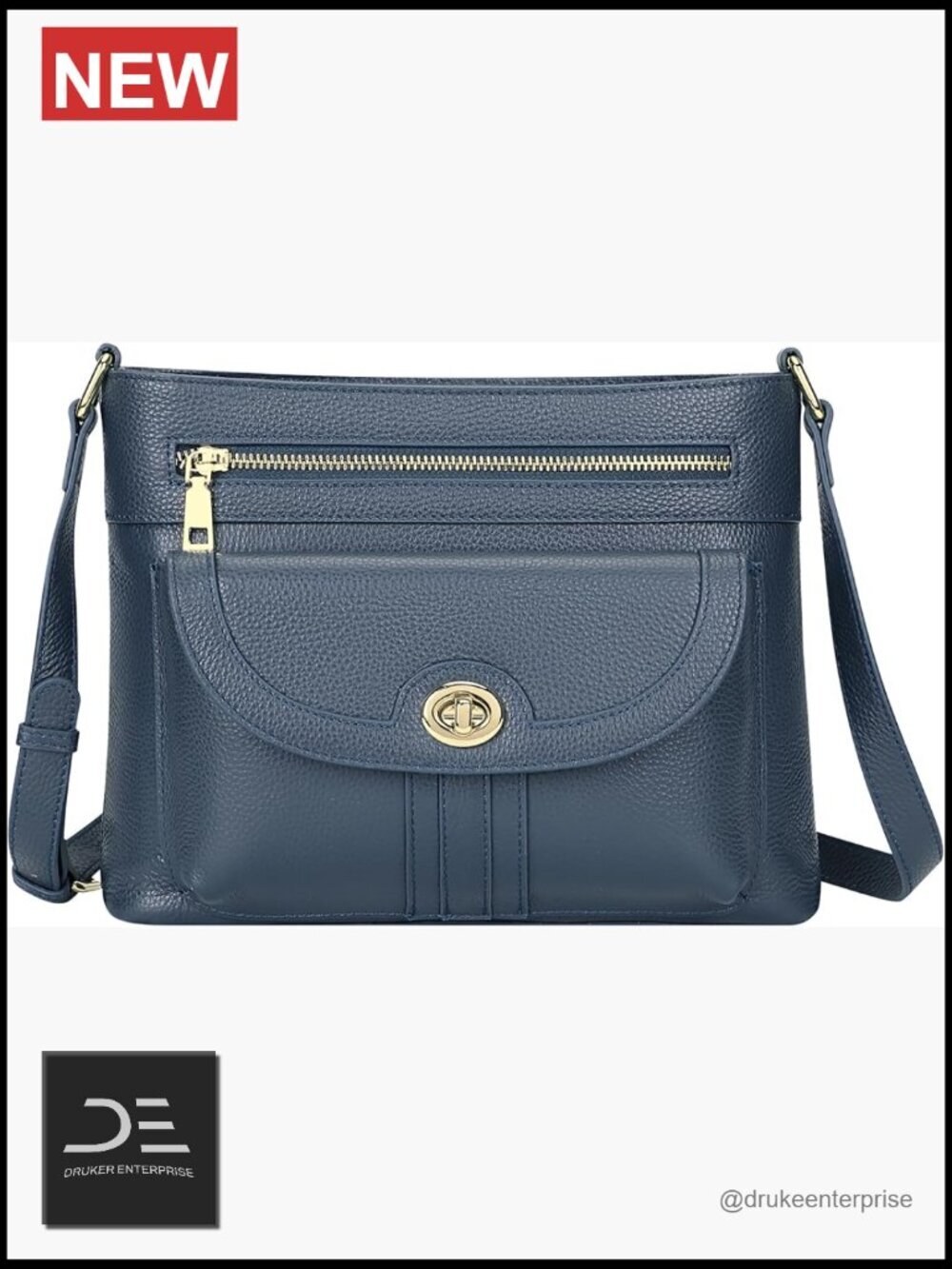 Genuine Leather Crossbody Bag for Women Trendy Shoulder Handbag Messenger Purse